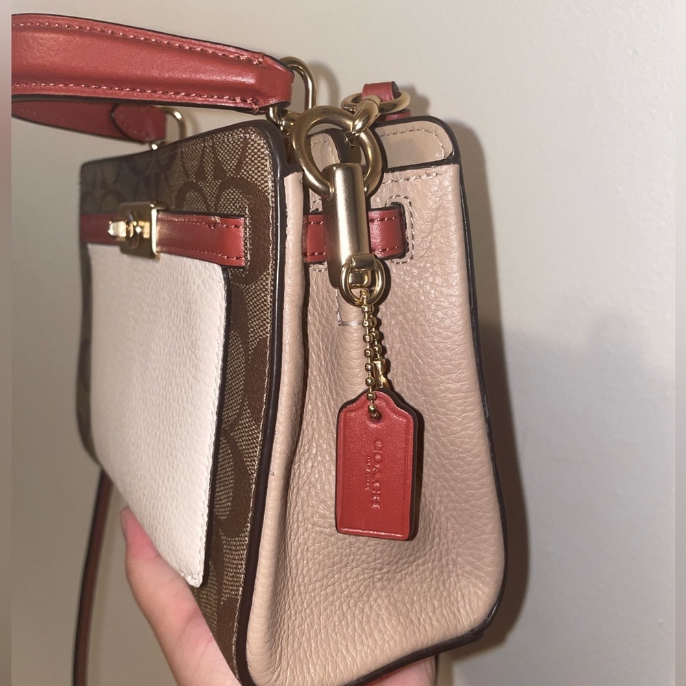 Coach Mini Lane Top Handle In Color Block Signatu… - image 7